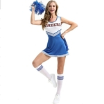 Mulher jogo de bola Cheerleaders Sexy Uniform Execute Figurino uniforme