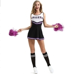 Mulher jogo de bola Cheerleaders Sexy Uniform Execute Figurino