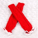 Padrão Mulher Lace Brim Rhombus Fio De Lã Tempo Quente Luvas Knitting Metade Do Dedo Para A Queda Suprimentos De Inverno