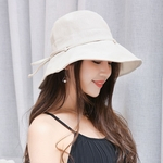 Mulher Moda Verão Pure Color Foldeable Chapéu Panamá Grande Eaves Sunhat