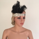 Mulher Strass Pena Flapper Fascinator Bandana Real Ascot Headpiece