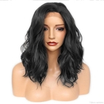 Women's Front lace middle part natural wave body wave hair wigs natural black wig synthetic wigs hairpiece long hairpieces hair wigs
