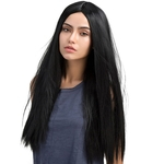 Mulheres 70 centímetros alta Synthetic Fiber Temperatura peruca Moda Longo Cabelo Liso