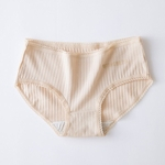 Mulheres calcinha de algodão Underwear Anti-bactérias Crotch Médio cintura menina Briefs Lingerie