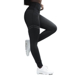Mulheres cintura alta Yoga Pants Casual cor sólida Sports Leggings Slim Fit Gostar