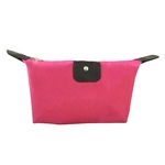 Mulheres doces brilhantes cores Bolsa de Higiene Pessoal armazenamento Cosmetic Bag Dumpling Clutch Bag Zipper Bolsa