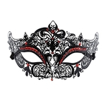 Mulheres Elegante Máscara Chic Metal Para Cospaly Festa De Halloween Do Vestido Extravagante