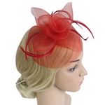 Mulheres elegante requintado pequeno chapéu da flor malha Véu de touca de cabelo Ornamentos