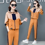 Women Thickening Fashion Casual Loose Long-sleeved Hoodie + Pants Two-piece Sports Suit Outfit