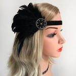 Mulheres Gatsby 20s Flapper Frisado Headband Fascinator Casamento Nupcial Hairband
