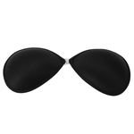 Mulheres Invisible Auto-adesivo de silicone Bra Sexy Push Up fechamento frontal Strapless Bras (Black B)
