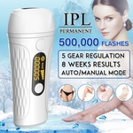 Mulheres IPL removedor de cabelo 500000 pisca laser permanente remoção biquíni rosto corpo