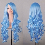 Mulheres Lady ondulado longo cabelo encaracolado Anime Cosplay Partido peruca completa Perucas LB