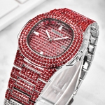 Brand Luxury women Dress Watch Rhinestone Ceramic Crystal Quartz Watches