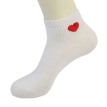 Mulheres menina elegante Love-Forma Padrão Socks Low-cut meias de algodão invisíveis