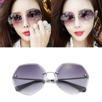 Mulheres Moda All-jogo Frameless Anti-UV exteriores UV400 óculos de sol