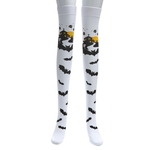 Mulheres Moda Bat meias padrão de longo tubo do joelho Meias Altas de Maquiagem Halloween Party