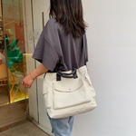 Mulheres Moda Canvas Patchwork Coin Purse Shoulder Tote Bag Handbag Casual