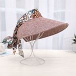 Mulheres Moda dobrável Aba larga oco Top protetor solar Sun Hat