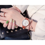 REM Mulheres Moda relógio de pulso simples Luminous Quartz Wristwatch