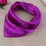 MSHOP Mulheres Moda Sólidos Soft Color Silk Scarf Praça Bandana lenço do pescoço wrap lenços