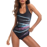 Mulheres moda Swimsuit Connection colorido Backless Bikini Set (tamanho grande)