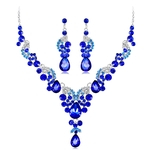 Mulheres nupcial diamante jóia elegante conjunto de colar delicado + Presente de aniversário Festival Brincos Gostar