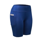 Mulheres Outdoor alta elástica de compressão de cintura alta respirável de Slim Quick Dry Sports Shorts