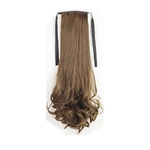 Mulheres Peruca de cabelo encaracolado longo rabo-de-cavalo grande onda tipo cinta Hairpiece Tool