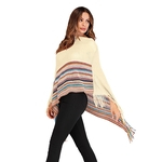 Mulheres Retro Tassel camisola Manto xaile de correspondência de cores Feminino Irregular Knit Sweater soltas