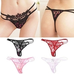 Mulheres Sexy Lace Oco Thongs G-string Briefs Calcinhas Knicker Lingerie Underwear