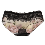 Mulheres Sexy Traceless Briefs See-through Lace Cueca Cueca