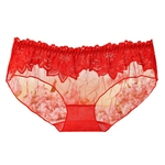 Mulheres sexy Traceless Briefs See-Through Lace Cueca Cueca