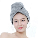 Mulheres Soft Microfiber Hair Dry Shower Cap Turban Toalha De Banho Cabeça Wrap Hat