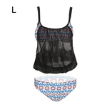 Mulheres Two Pieces Swimsuit de banho Swimwear Beachwear Tankini Set Beach Suit (L)