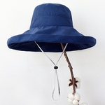 Mulheres Verão doce All-jogo Solid Color Outdoor Sun Proteção Hat respirável Cap Fisherman Casual