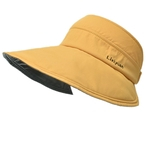 Mulheres Visor Cap Sunscreen Vinil Proteção UV dobrável Aba larga Verão ao ar livre Praia Hat