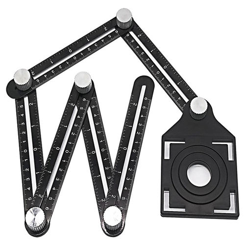 Multi Angle liga de alumínio de medição Régua Six-dobrar régua de metal para Puncher Carpintaria