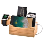 Multi-porta USB Mobile Phone Charging Dock Station Suporte multi-função relógio de armazenamento de detritos Box cremalheira