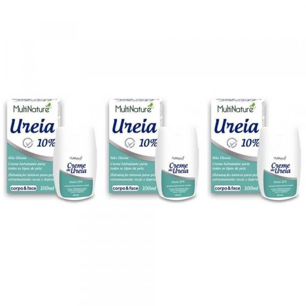 Multinature Ureia 10% Creme Hidratante 100ml (Kit C/03)