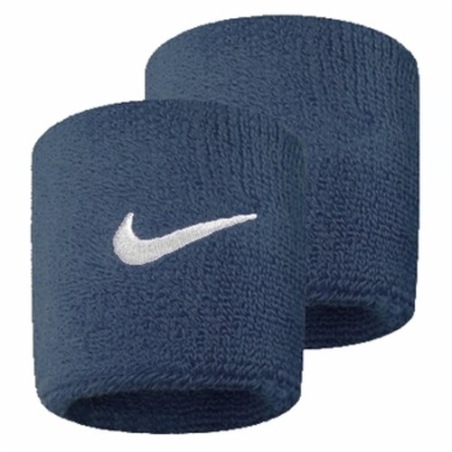 Munhequeira Nike Pequena Swoosh Wristband - Marinho-Branco