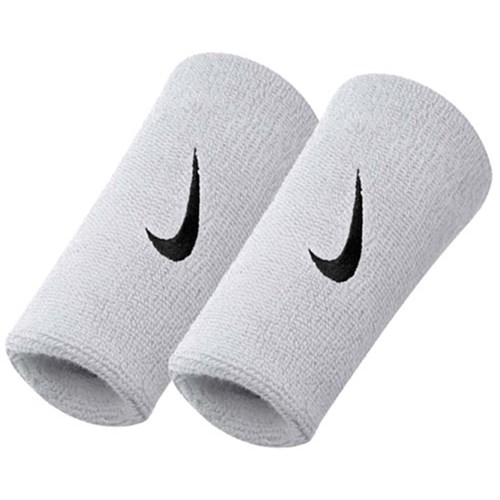Munhequeira Nike Swoosh Double Wristbands - Branco
