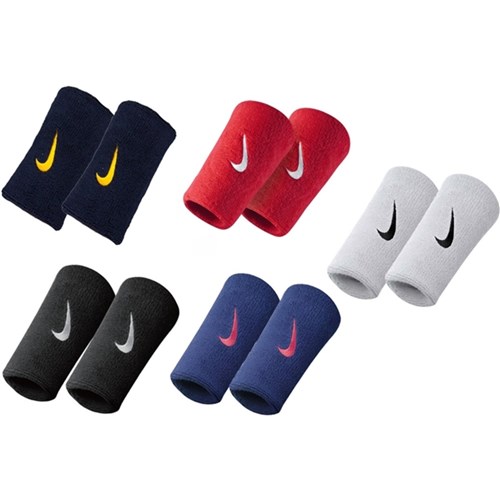 Munhequeira Nike Swoosh Double Wristbands - Cinza e Preto