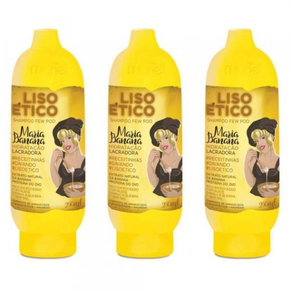 Muriel Maria Banana Liso Ético Shampoo 250ml (Kit C/03)