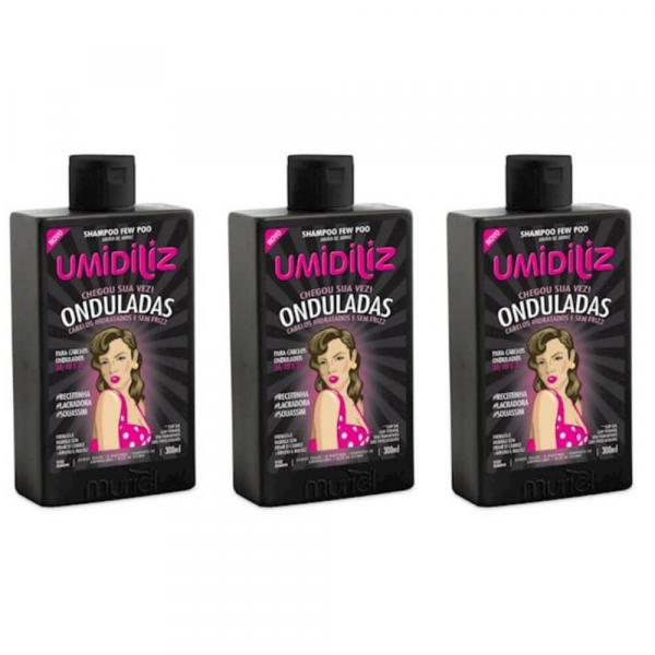 Muriel Umidiliz Onduladas Shampoo 300ml (Kit C/03)