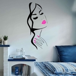 Muro Face Utilizável Beauty Girl Adesivos Decoração Diy Mural Art Vinyl Decals