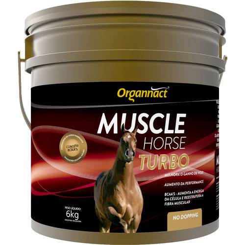 Muscle Horse Turbo 6 Kg Organnact 6kg Cavalo Suplemento