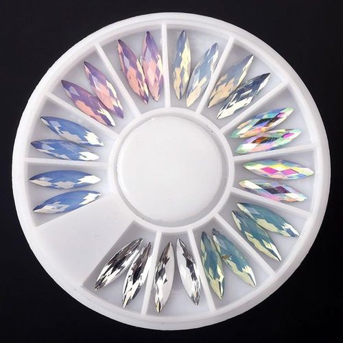 Nail Art 3d Glitter Encantos Rhinestone Dicas Diy Decoração Manicure Ferramentas Roda