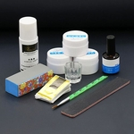 Nail Art Kit Acrílico Líquido UV Gel Primer Pen Escova File Buffer Forms Set