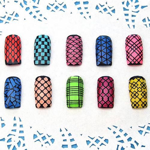 Nail Art Oco Template Sticker Stamp Stencil Guia Manicure Dicas Stamping Tool